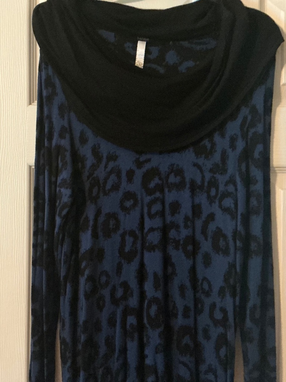 Kensie women's leopard knit tunic sweater dress, size L